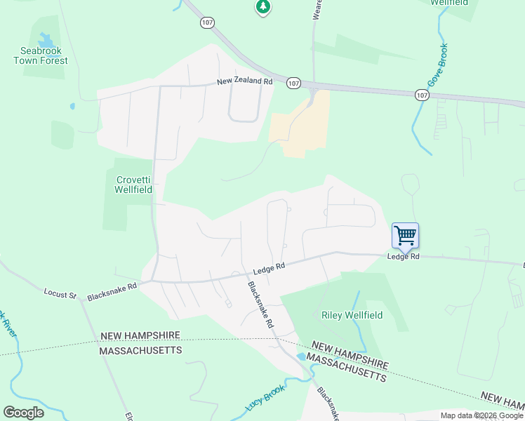 map of restaurants, bars, coffee shops, grocery stores, and more near 26 Deer Crossing in Seabrook