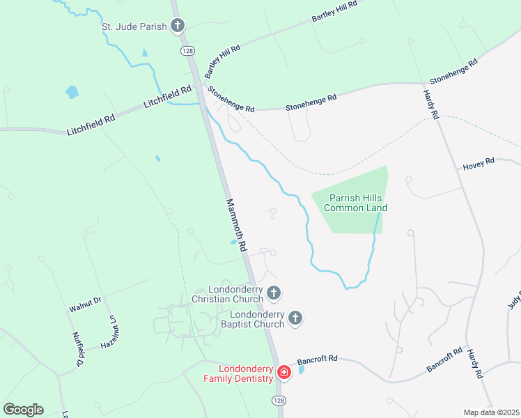 map of restaurants, bars, coffee shops, grocery stores, and more near 404 Mammoth Road in Londonderry