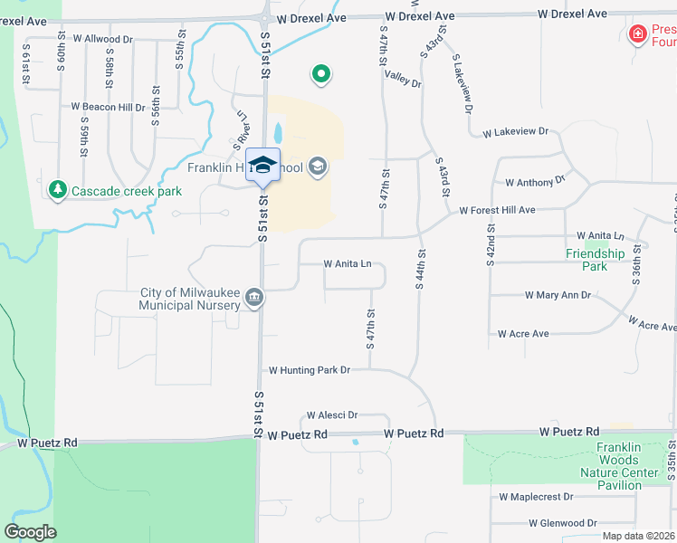map of restaurants, bars, coffee shops, grocery stores, and more near 4814 West Sharon Lane in Franklin