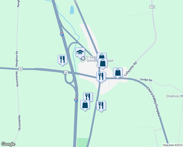 map of restaurants, bars, coffee shops, grocery stores, and more near 5975 U.S. 20 in LaFayette