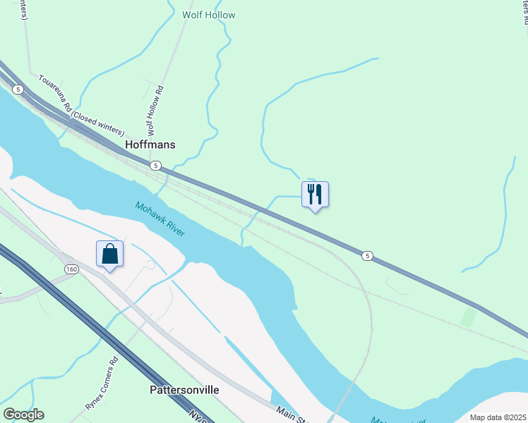 map of restaurants, bars, coffee shops, grocery stores, and more near Amsterdam Road in Amsterdam