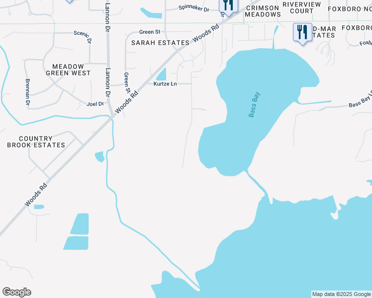 map of restaurants, bars, coffee shops, grocery stores, and more near 8312 Kurtze Lane in Muskego