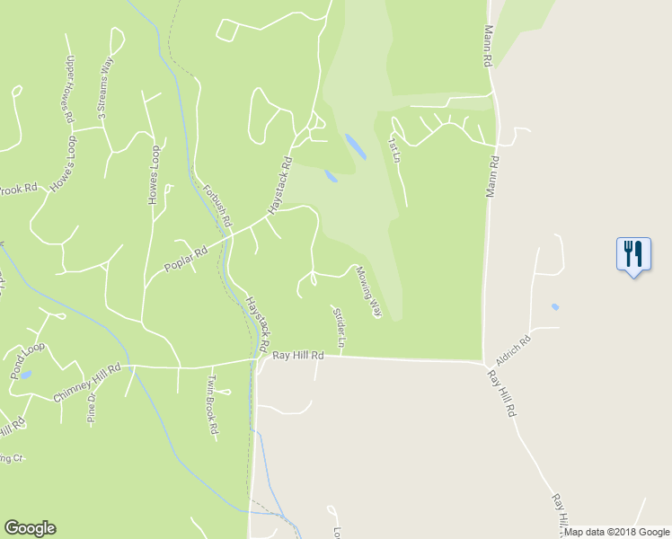 map of restaurants, bars, coffee shops, grocery stores, and more near 66 Mowing Way in Wilmington