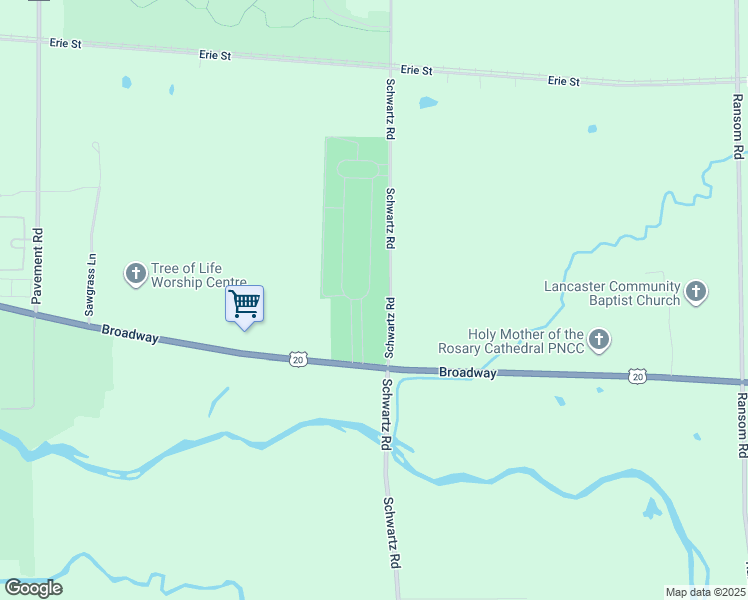 map of restaurants, bars, coffee shops, grocery stores, and more near 556 Schwartz Road in Lancaster