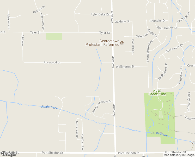 map of restaurants, bars, coffee shops, grocery stores, and more near 6963 48th Avenue in Hudsonville