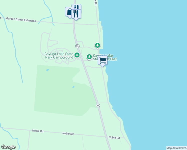 map of restaurants, bars, coffee shops, grocery stores, and more near 2693 New York 89 in Seneca Falls