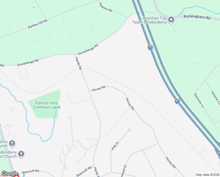 map of restaurants, bars, coffee shops, grocery stores, and more near 113 Hovey Road in Londonderry