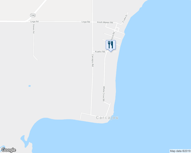 map of restaurants, bars, coffee shops, grocery stores, and more near N1418 Carcajou Road in Fort Atkinson