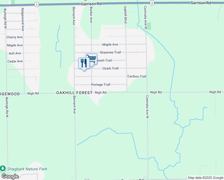 map of restaurants, bars, coffee shops, grocery stores, and more near 2943 Portage Trail in Fort Erie