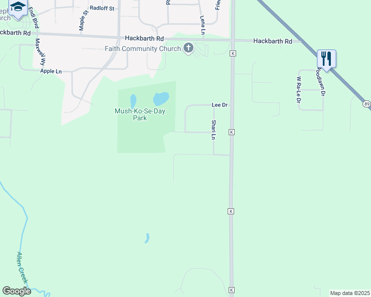 map of restaurants, bars, coffee shops, grocery stores, and more near W5978 Lieberman Road in Fort Atkinson