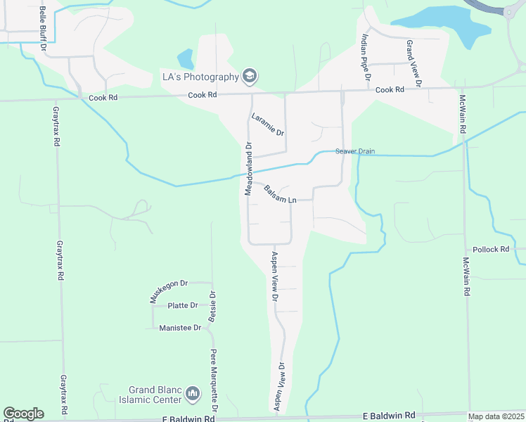 map of restaurants, bars, coffee shops, grocery stores, and more near 2070 Daisy Court in Grand Blanc