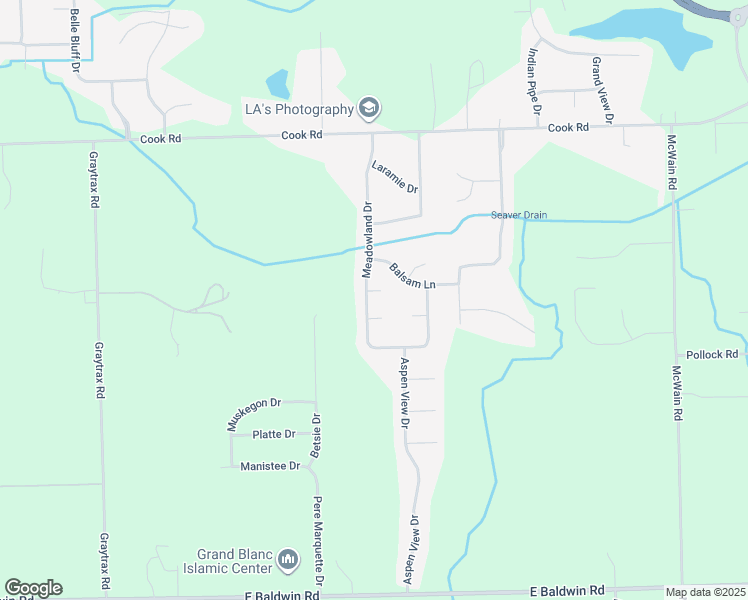 map of restaurants, bars, coffee shops, grocery stores, and more near 2070 Daisy Court in Grand Blanc