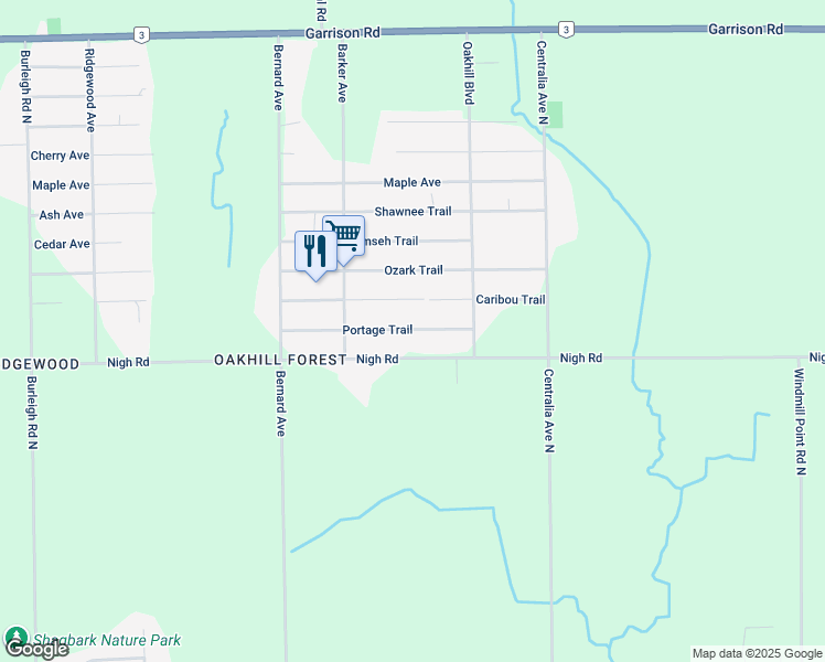 map of restaurants, bars, coffee shops, grocery stores, and more near 2943 Portage Trail in Fort Erie