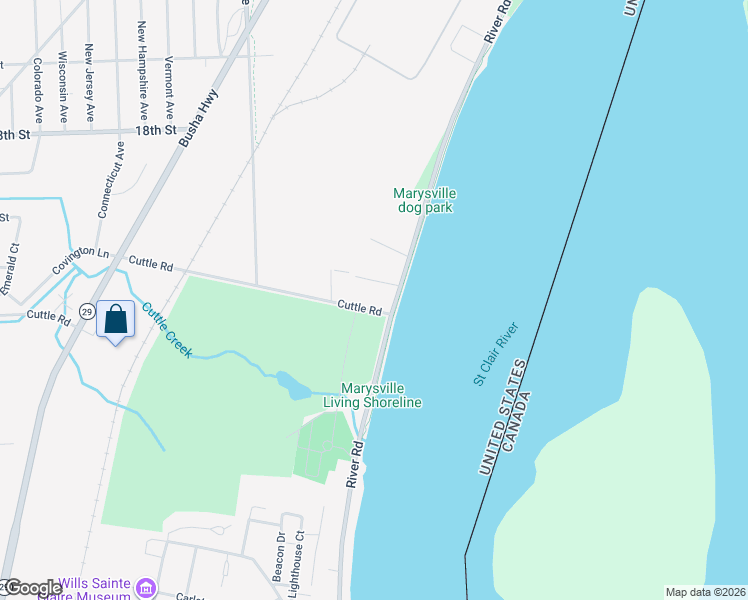 map of restaurants, bars, coffee shops, grocery stores, and more near 1990 River Road in Marysville