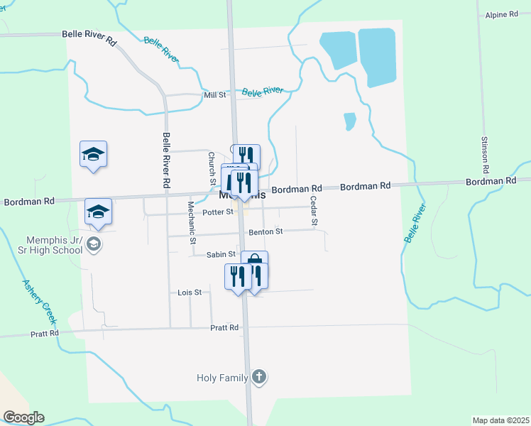 map of restaurants, bars, coffee shops, grocery stores, and more near 80688 Union Street in Memphis