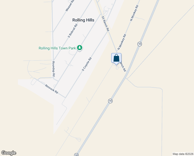 map of restaurants, bars, coffee shops, grocery stores, and more near South Monkey Road in Glenrock