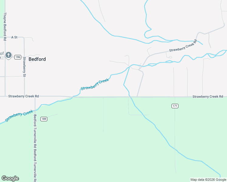 map of restaurants, bars, coffee shops, grocery stores, and more near 3837 County Road 126 in Bedford