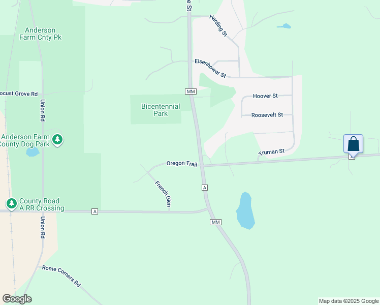 map of restaurants, bars, coffee shops, grocery stores, and more near 783 County Highway MM in Oregon