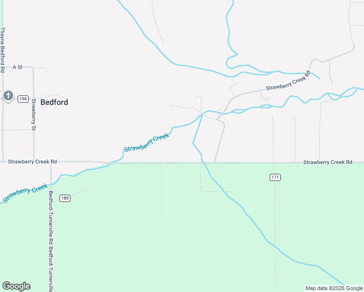 map of restaurants, bars, coffee shops, grocery stores, and more near 3837 County Road 126 in Bedford