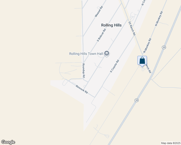 map of restaurants, bars, coffee shops, grocery stores, and more near 51 South Badger Road in Rolling Hills