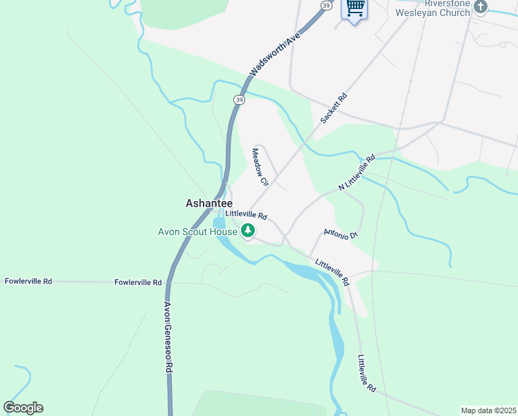 map of restaurants, bars, coffee shops, grocery stores, and more near 4619 Littleville Road in Avon