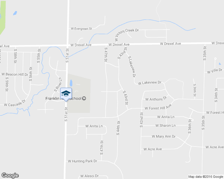 map of restaurants, bars, coffee shops, grocery stores, and more near 4664 High View Drive in Franklin