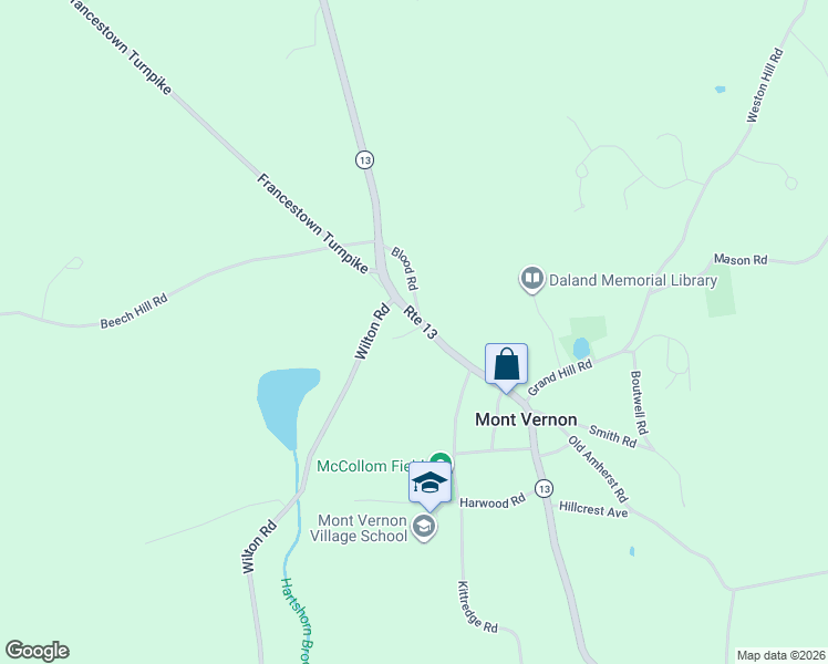 map of restaurants, bars, coffee shops, grocery stores, and more near 2 wellington Way in Mont Vernon