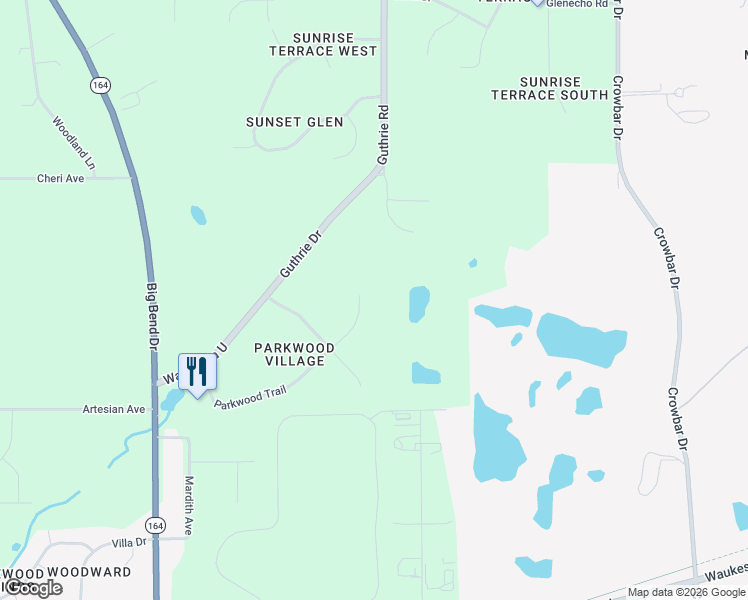 map of restaurants, bars, coffee shops, grocery stores, and more near W225S8120 Parkwood Trail in Big Bend