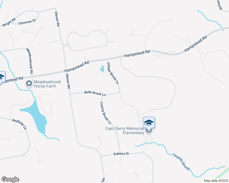 map of restaurants, bars, coffee shops, grocery stores, and more near 12 Belle Brook Lane in Derry