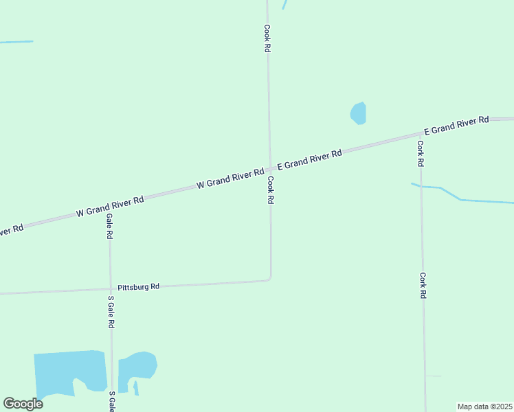 map of restaurants, bars, coffee shops, grocery stores, and more near 6770 Cook Road in Owosso
