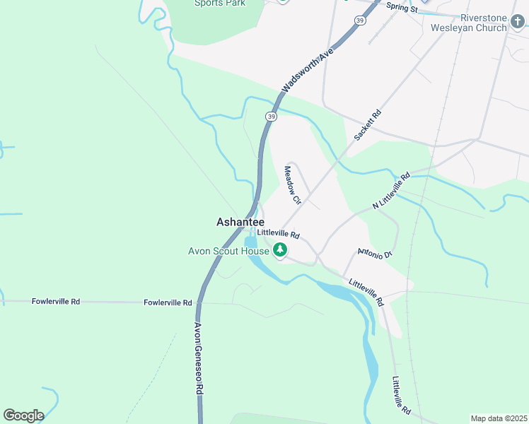 map of restaurants, bars, coffee shops, grocery stores, and more near 2103 Avon Geneseo Road in Avon