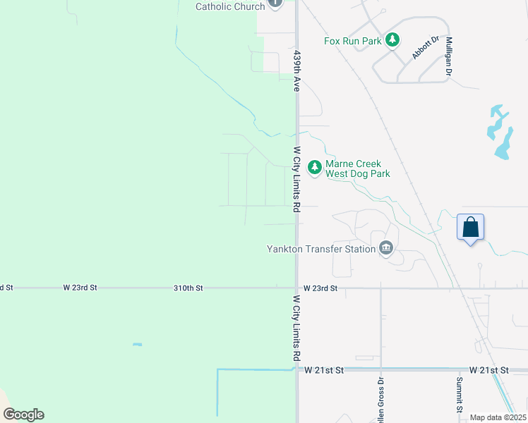 map of restaurants, bars, coffee shops, grocery stores, and more near 2405 West City Limits Road in Yankton