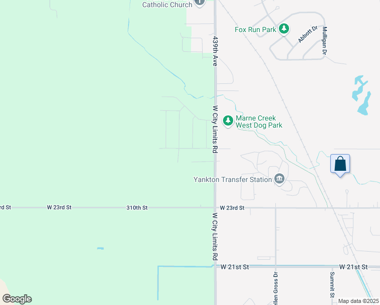 map of restaurants, bars, coffee shops, grocery stores, and more near 2405 West City Limits Road in Yankton