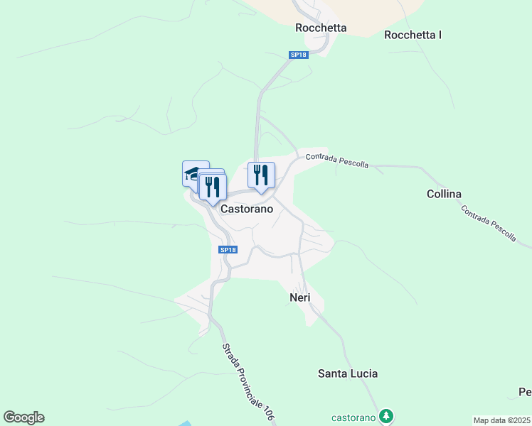map of restaurants, bars, coffee shops, grocery stores, and more near in Castorano