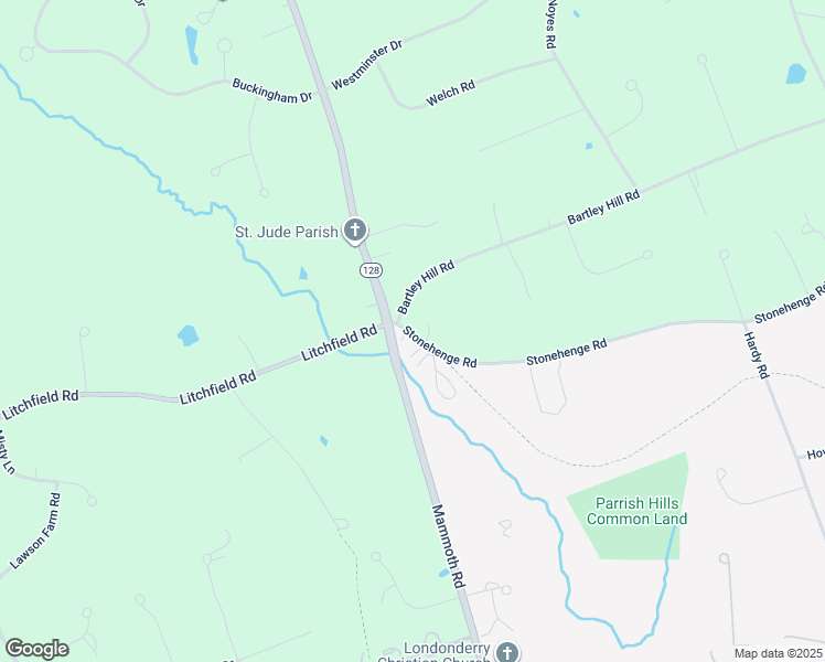 map of restaurants, bars, coffee shops, grocery stores, and more near 422 Mammoth Road in Londonderry