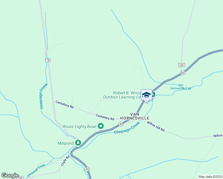 map of restaurants, bars, coffee shops, grocery stores, and more near 133 Apple Ln in Jordanville