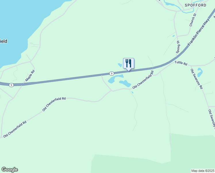 map of restaurants, bars, coffee shops, grocery stores, and more near 1442B New Hampshire 9 in Chesterfield