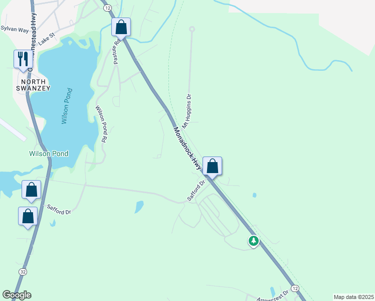 map of restaurants, bars, coffee shops, grocery stores, and more near 168 Monadnock Highway in Swanzey