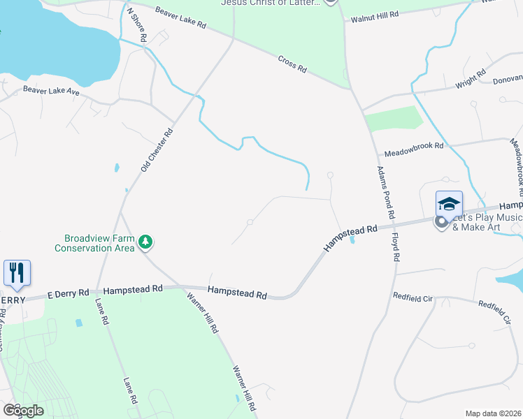 map of restaurants, bars, coffee shops, grocery stores, and more near 13A Bonnie Lane in Derry