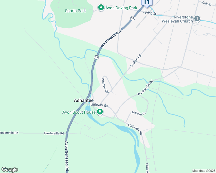 map of restaurants, bars, coffee shops, grocery stores, and more near 4675 Meadow Circle in Avon