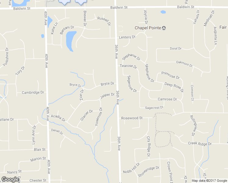 map of restaurants, bars, coffee shops, grocery stores, and more near 7147 Jasper Drive in Hudsonville