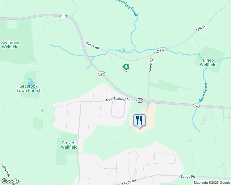 map of restaurants, bars, coffee shops, grocery stores, and more near 434 New Zealand Road in Seabrook