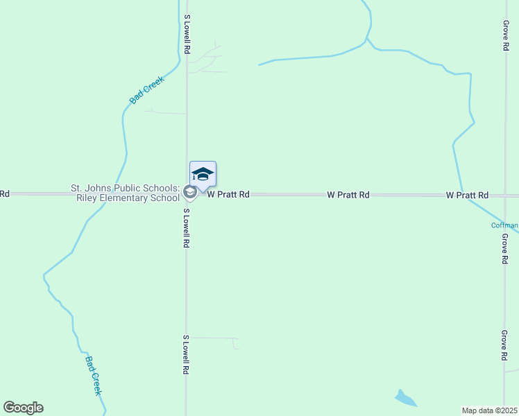 map of restaurants, bars, coffee shops, grocery stores, and more near 5735 West Pratt Road in DeWitt