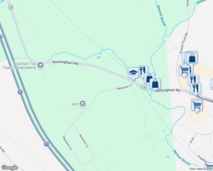 map of restaurants, bars, coffee shops, grocery stores, and more near 10 Seasons Lane in Londonderry