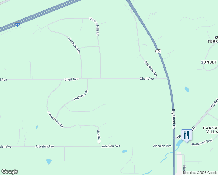 map of restaurants, bars, coffee shops, grocery stores, and more near S79W23475 Cheri Avenue in Big Bend