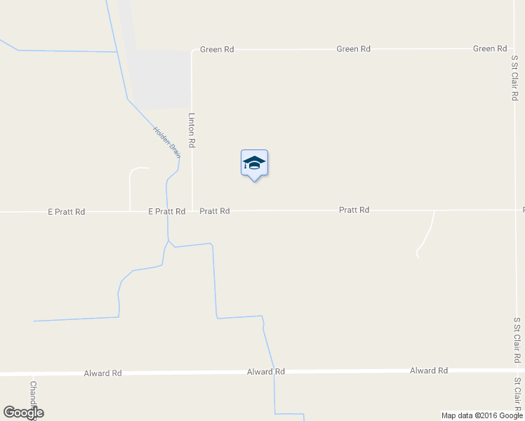 map of restaurants, bars, coffee shops, grocery stores, and more near 5033 East Pratt Road in Saint Johns