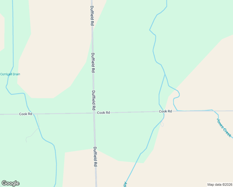 map of restaurants, bars, coffee shops, grocery stores, and more near 11446 Cook Road in Gaines