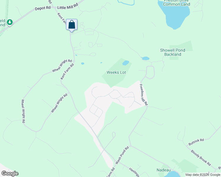 map of restaurants, bars, coffee shops, grocery stores, and more near 112 Ledgewood Drive in Hampstead