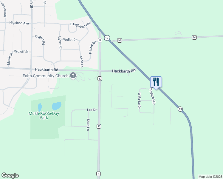 map of restaurants, bars, coffee shops, grocery stores, and more near 5896 Hedrick Drive in Fort Atkinson