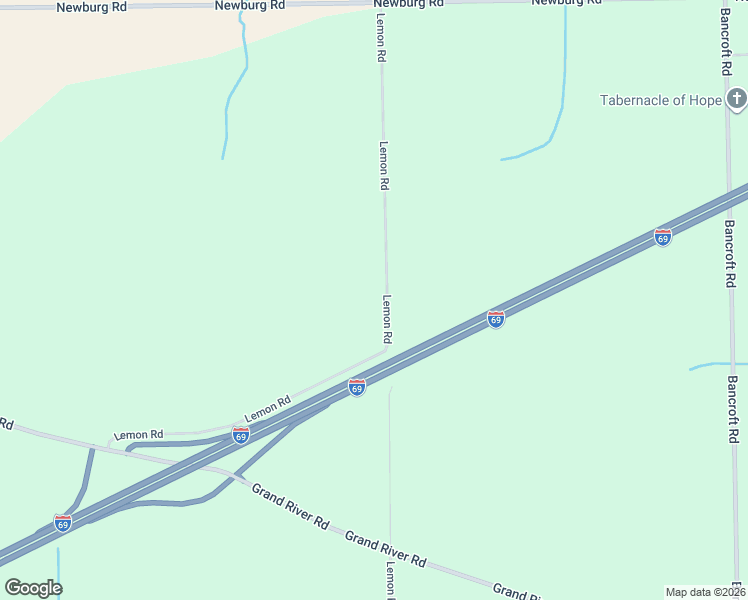 map of restaurants, bars, coffee shops, grocery stores, and more near 6685 Lemon Road in Bancroft